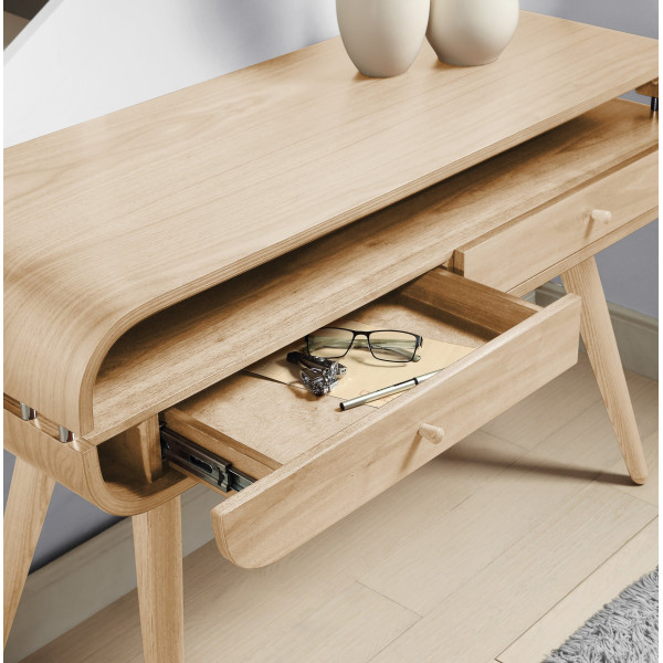 Curve Walnut Reception Hallway Table
